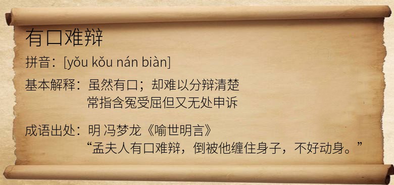 有口难辩