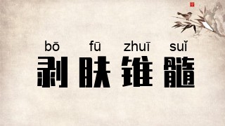 剥肤锥髓