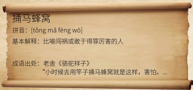 捅马蜂窝