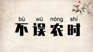 不误农时