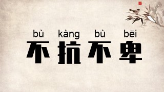 不抗不卑