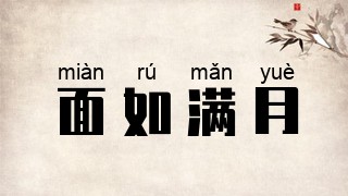 面如满月