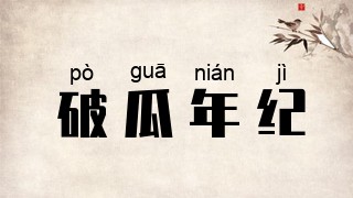 破瓜年纪