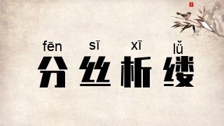 分丝析缕