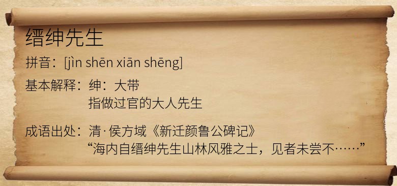 缙绅先生