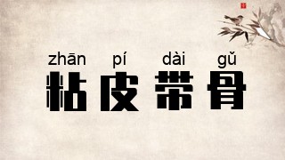 粘皮带骨