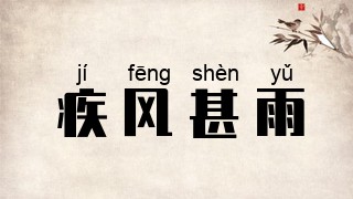 疾风甚雨