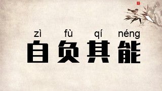自负其能