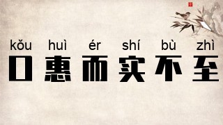 口惠而实不至