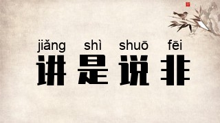 讲是说非