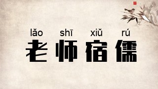 老师宿儒