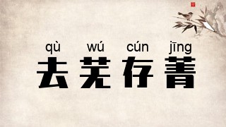 去芜存菁