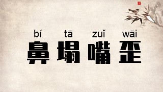 鼻塌嘴歪