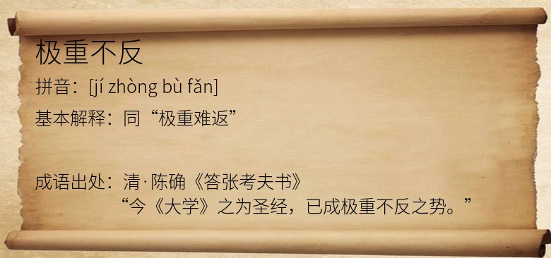 极重不反