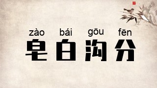 皂白沟分