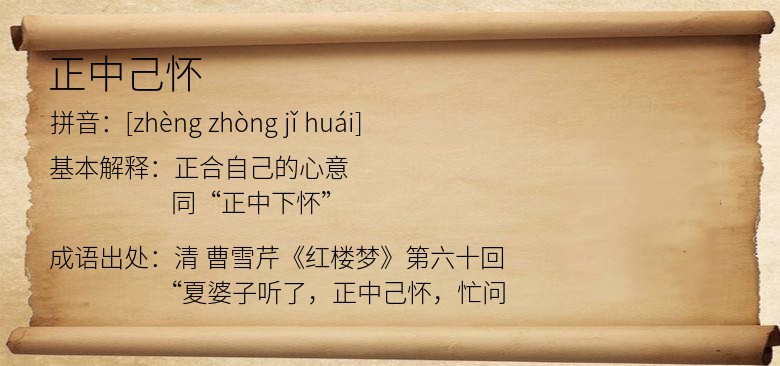 正中己怀