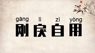 刚戾自用