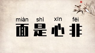 面是心非