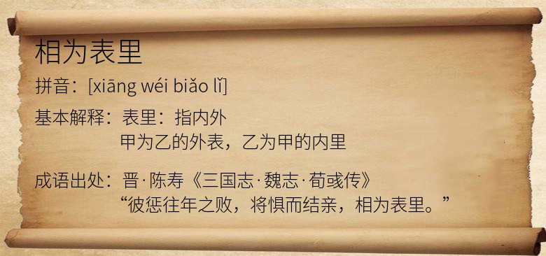 相为表里