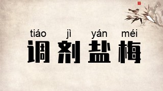调剂盐梅