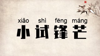 小试锋芒