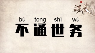 不通世务