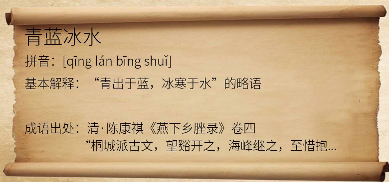 青蓝冰水