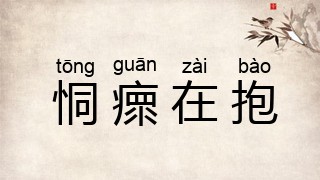 恫瘝在抱