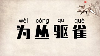 为丛驱雀
