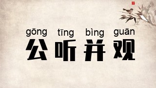 公听并观