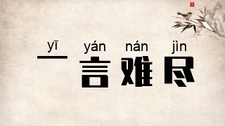 一言难尽