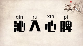 沁入心脾