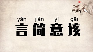 言简意该