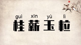 桂薪玉粒