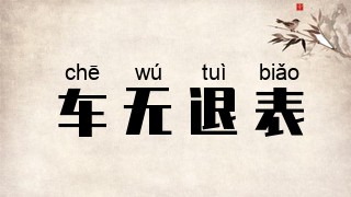 车无退表