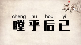 瞠乎后已