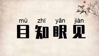 目知眼见