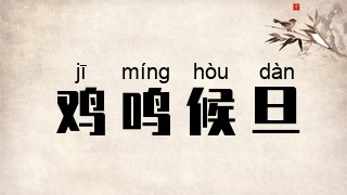 鸡鸣候旦