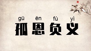 孤恩负义