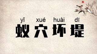 蚁穴坏堤