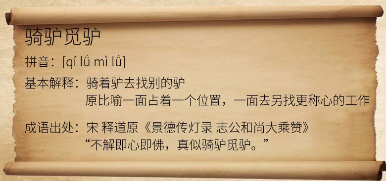 骑驴觅驴