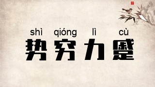 势穷力蹙