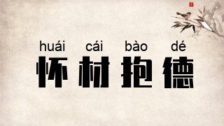 怀材抱德