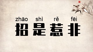 招是惹非