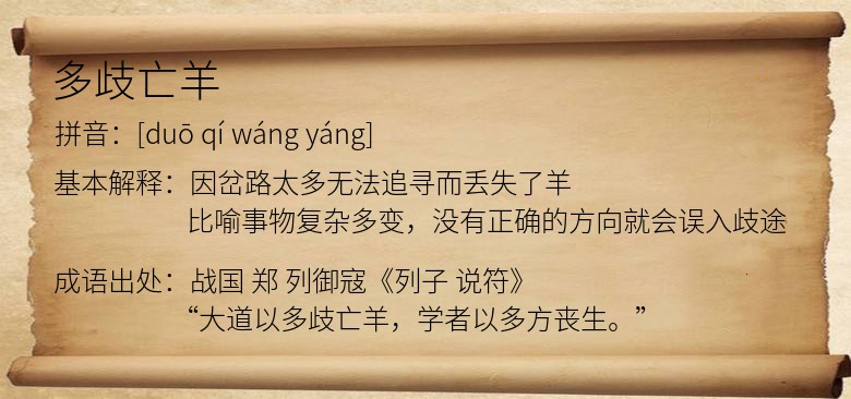 多歧亡羊