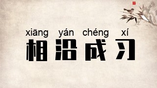 相沿成习
