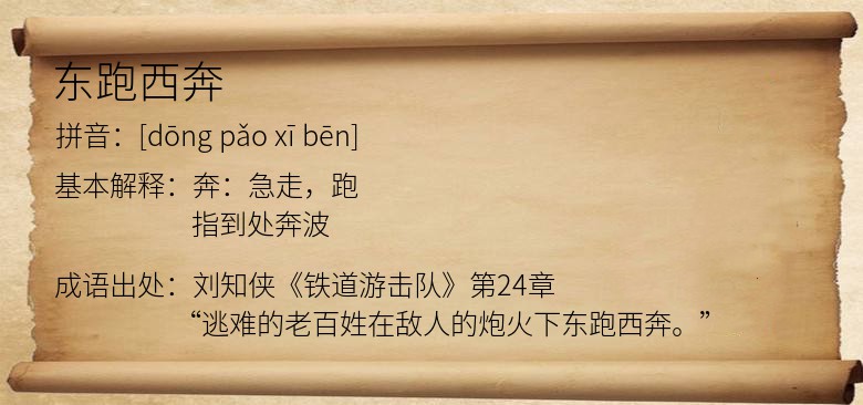 东跑西奔