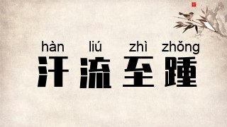 汗流至踵