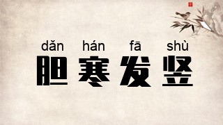 胆寒发竖