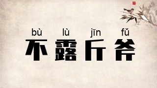 不露斤斧